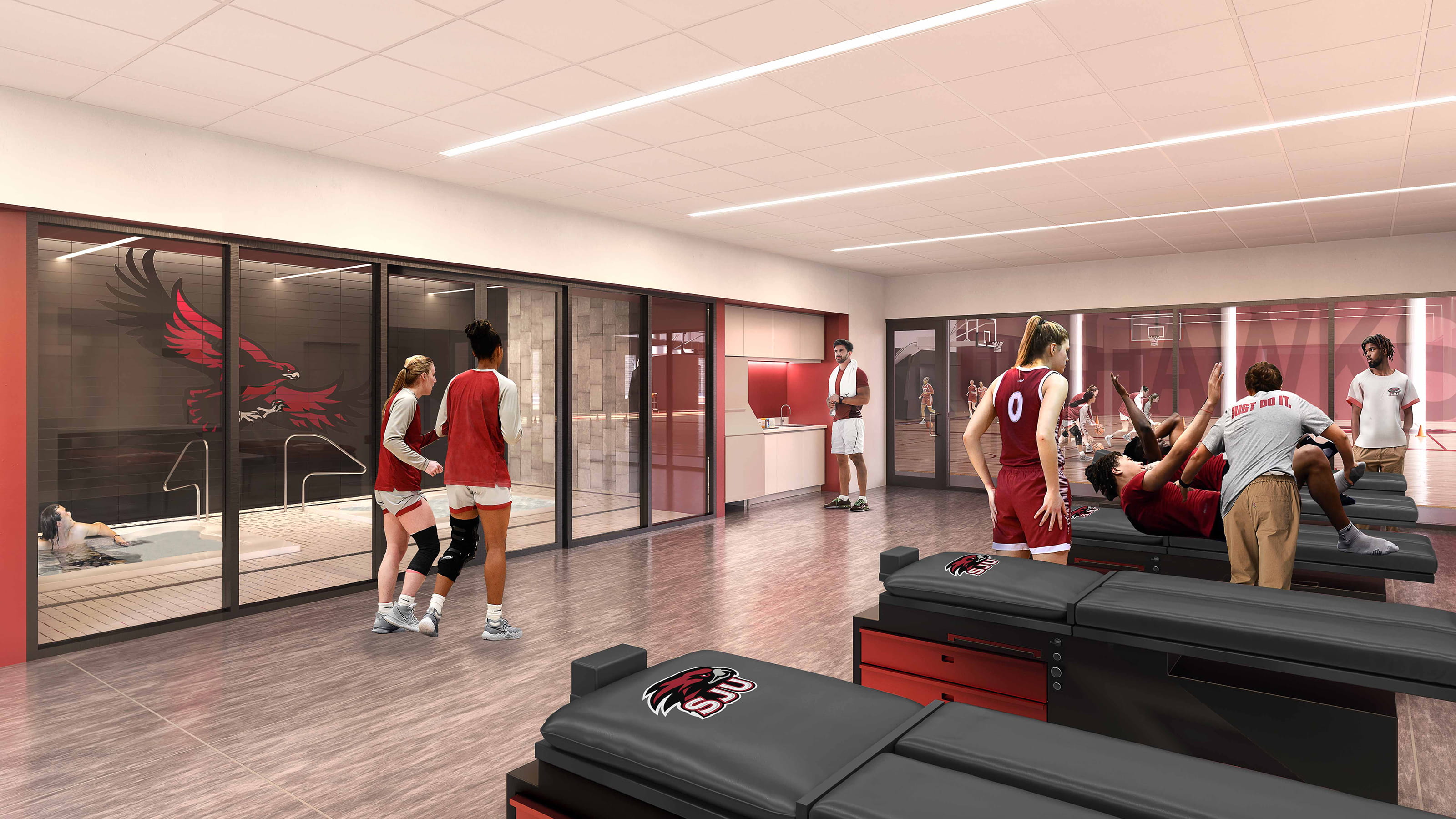 Inside new athletic center at Saint Joseph's University