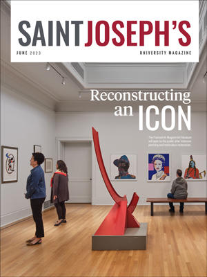 Cover of the Spring 2023 Saint Joseph's University Magazine