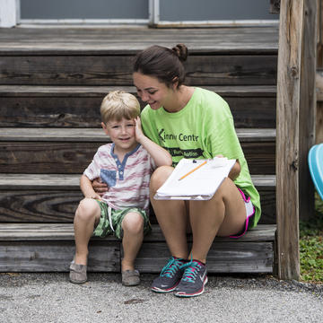 SCHOLAR student and child at Camp Kinney