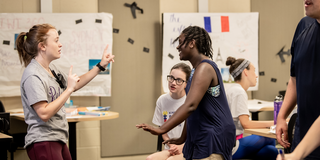 Student teaching at Kinney