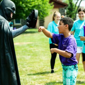 Camper with a Special Guest