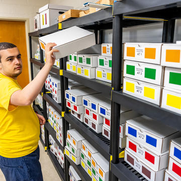 adult in PAES lab