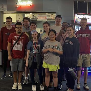 students hanging out