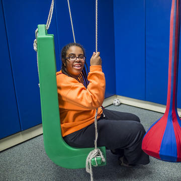 Kinney student in play area