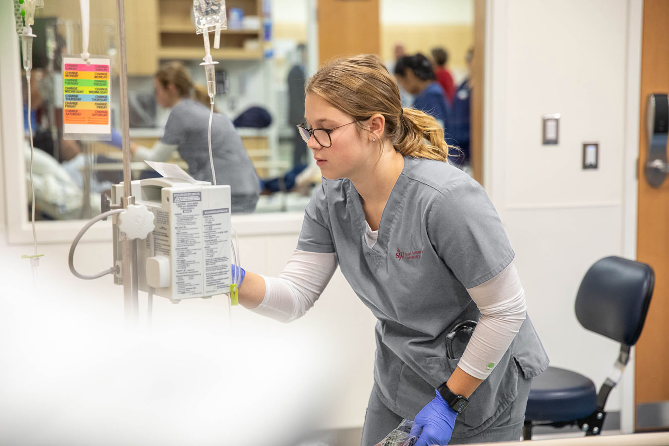 Intensive care Unit teaching room with laboratory equipment for Saint Joseph's University in Lancaster 