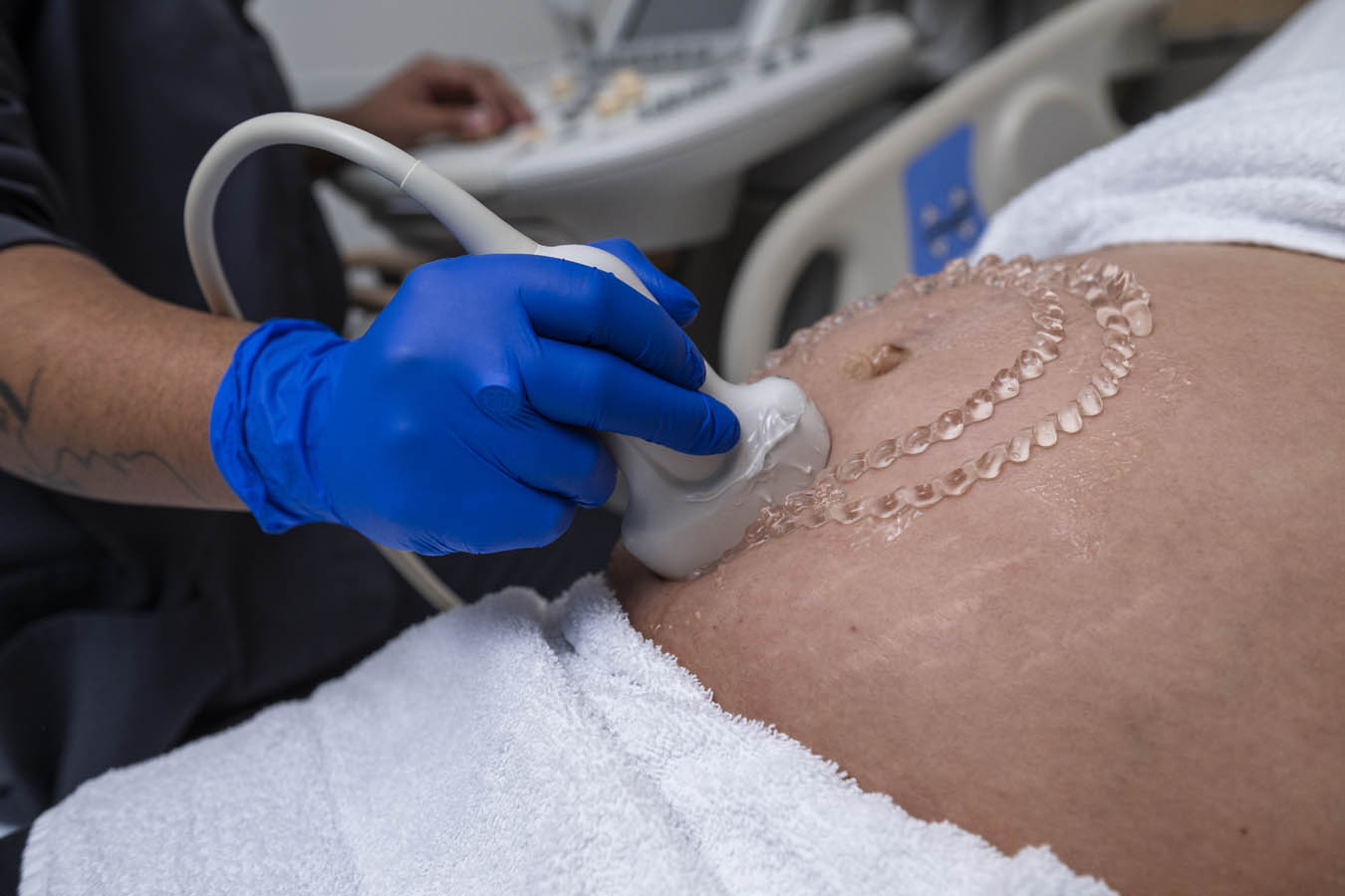 Saint Joseph's University sonography students performing a sonography