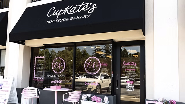 Outside CupKate's bakery in Delaware