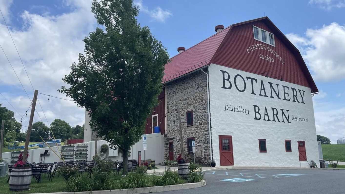 The 19th century barn that houses the distillery and restaurant 