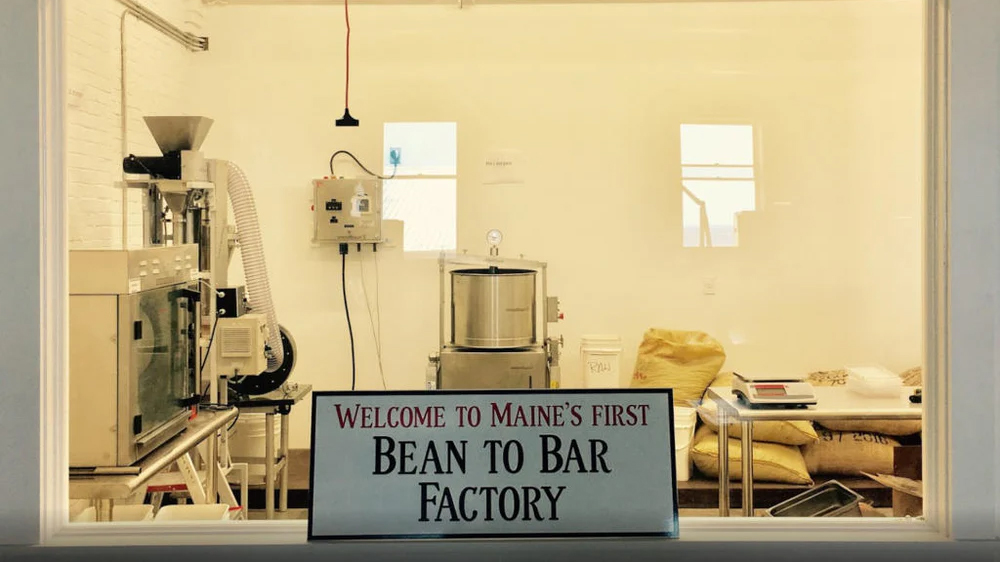 The on-site bean-to-bar factory at Bixby Chocolate