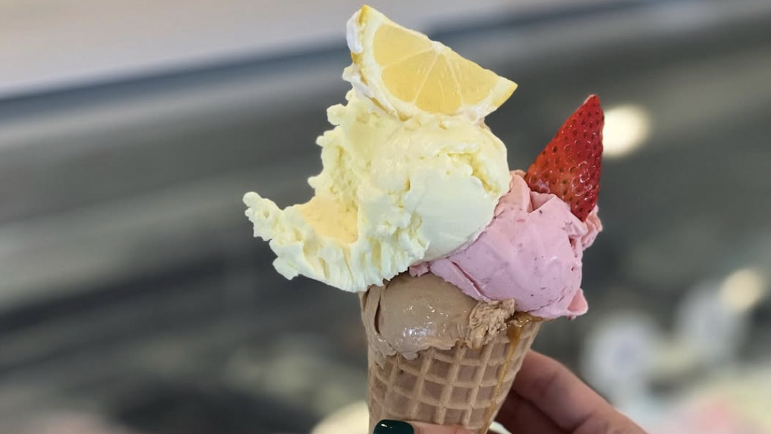 a cone of gelati