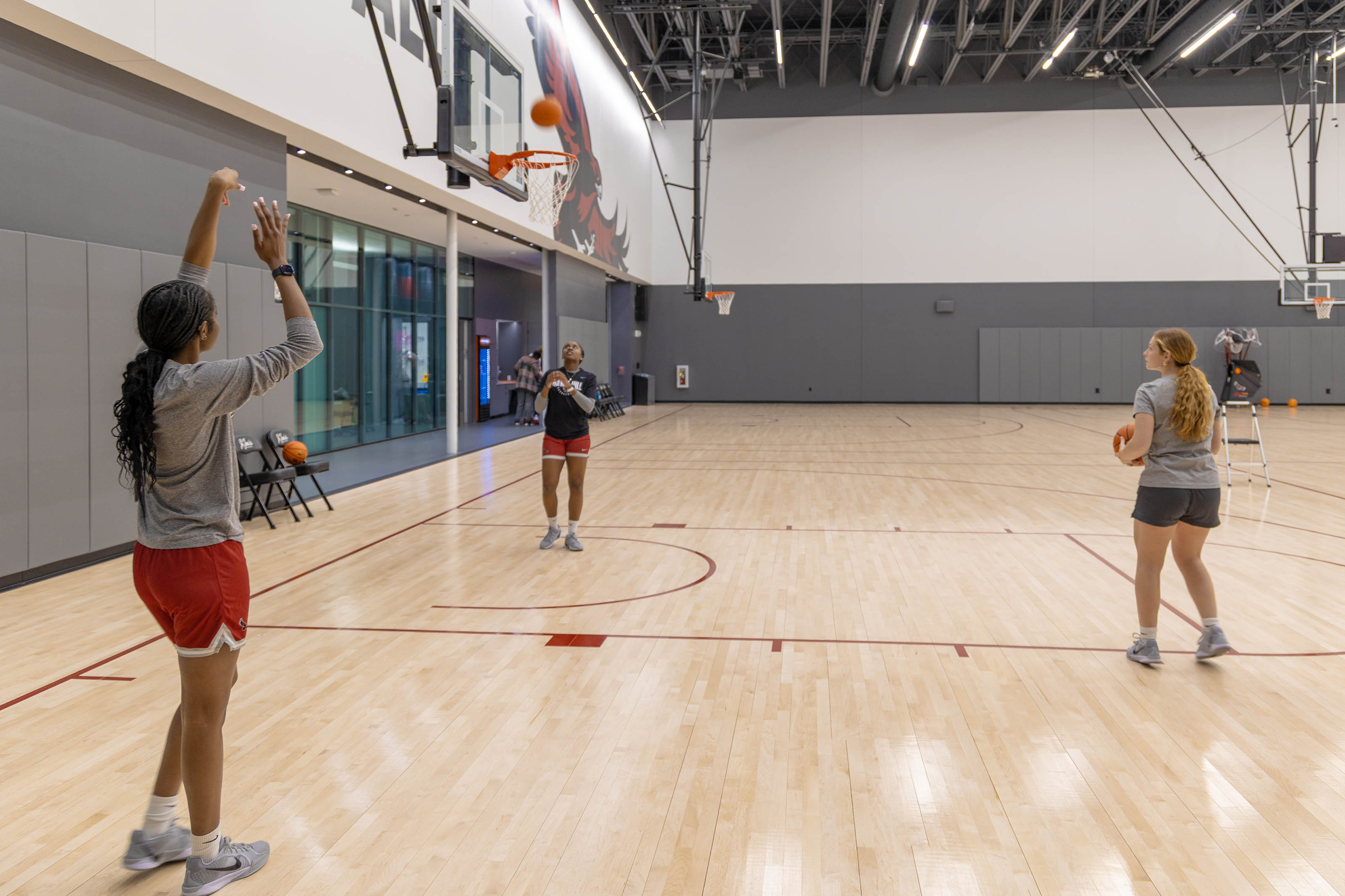 Saint Joseph's University Students playing basketball in the new Maguire Athletic Center