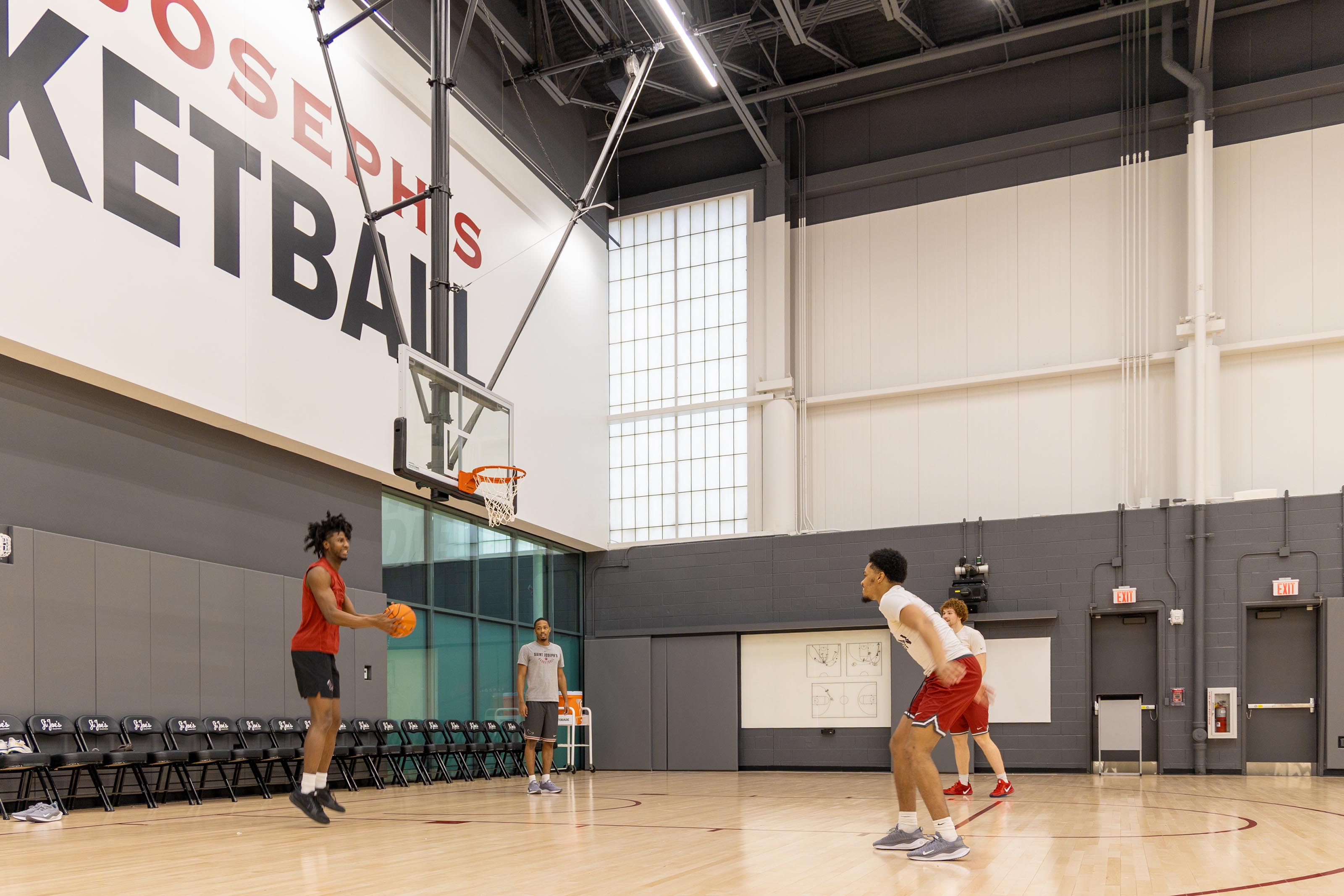Saint Joseph's University Students playing basketball in the new Maguire Athletic Center