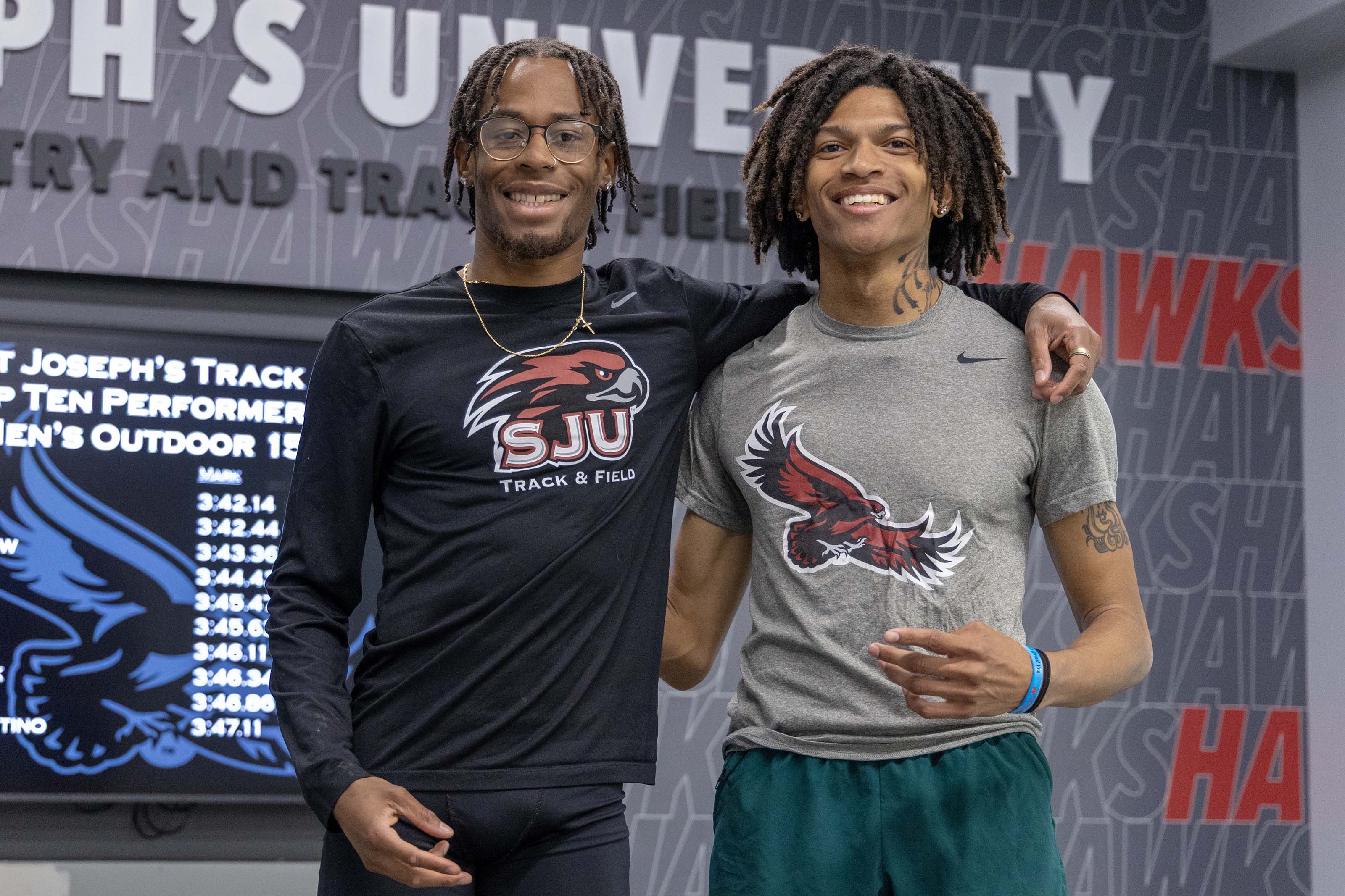 Maguire Athletic Center Sprint track with student-athletes on the track