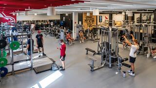 Students exercising in the O'Pake Fitness Center