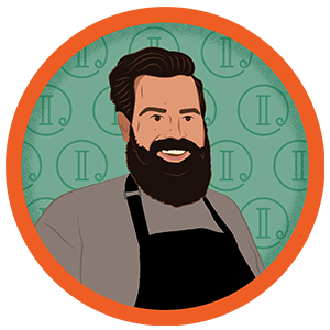 Illustration of a bearded man