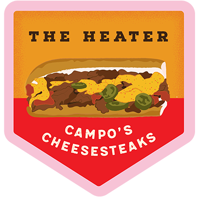 Illustration of a cheesesteak