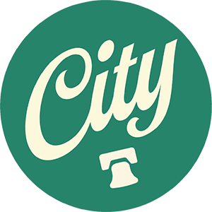 green city badge with liberty bell