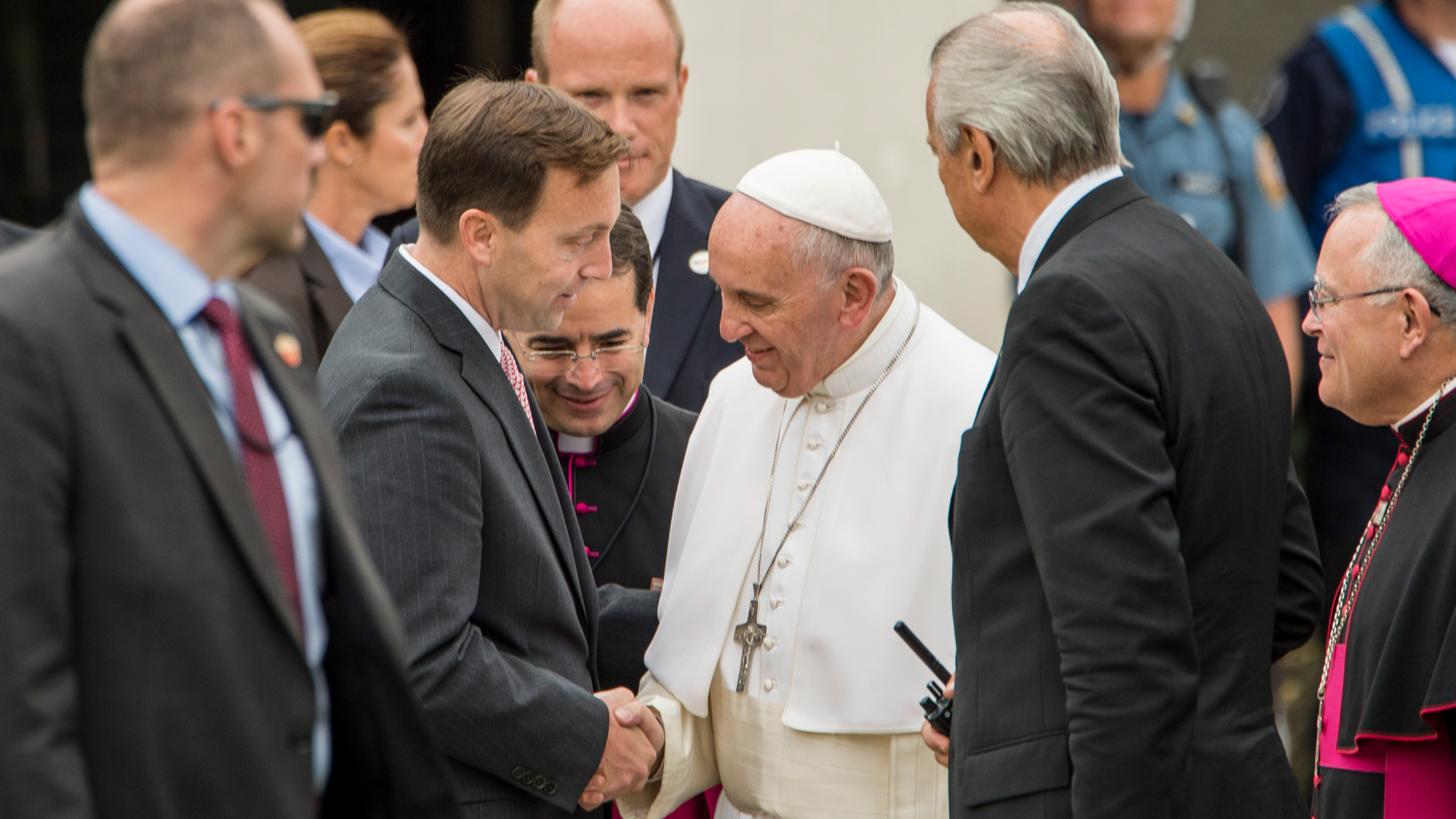 Past President Mark C. Reed, EdD, meeting Pope Francis in 2015