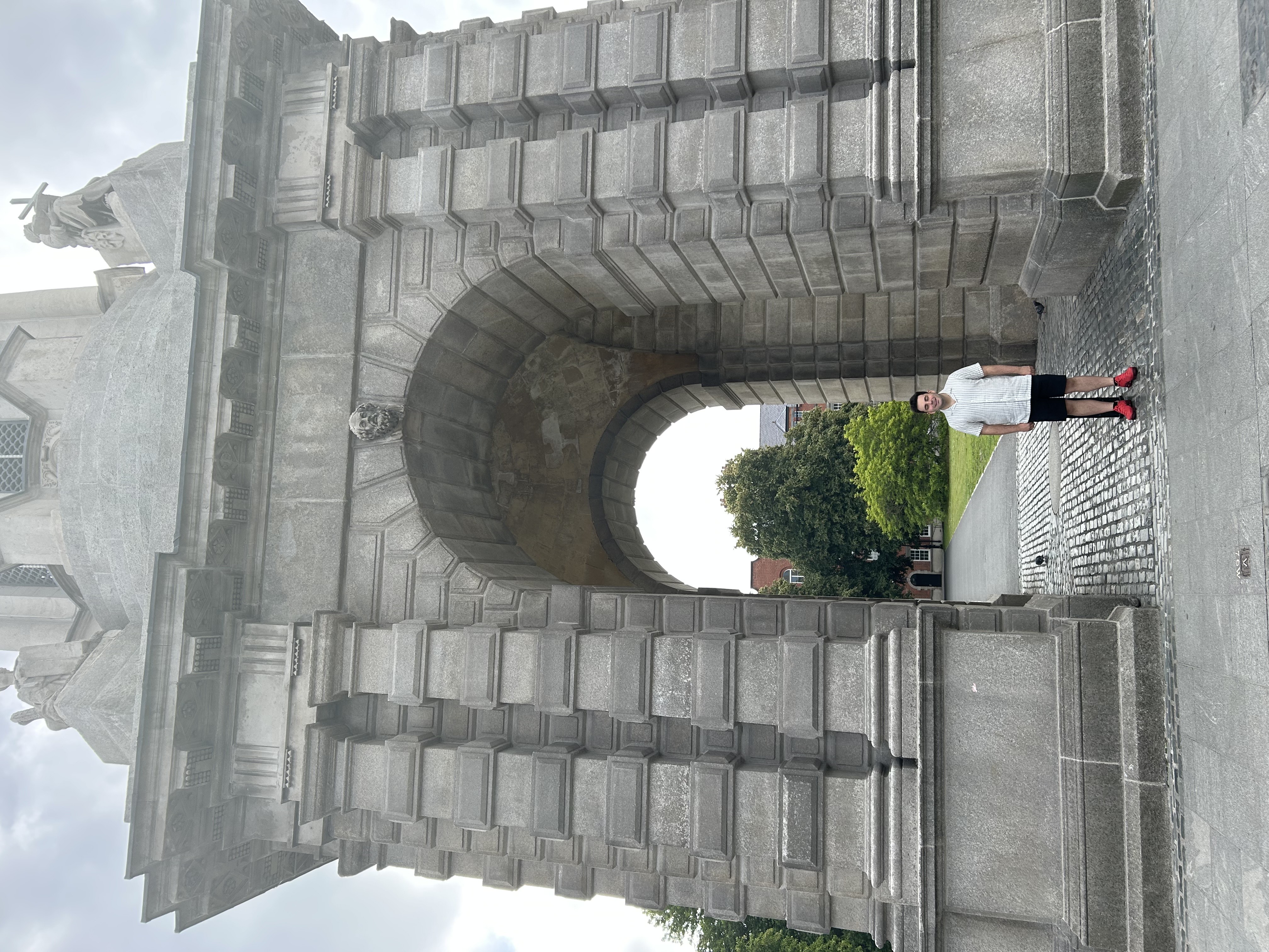 Jake underneath an archway