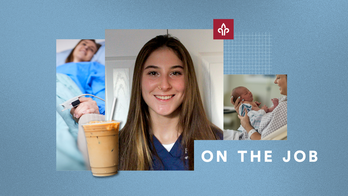 Katelynn Baker, BSN ’26, headshot on a graphic