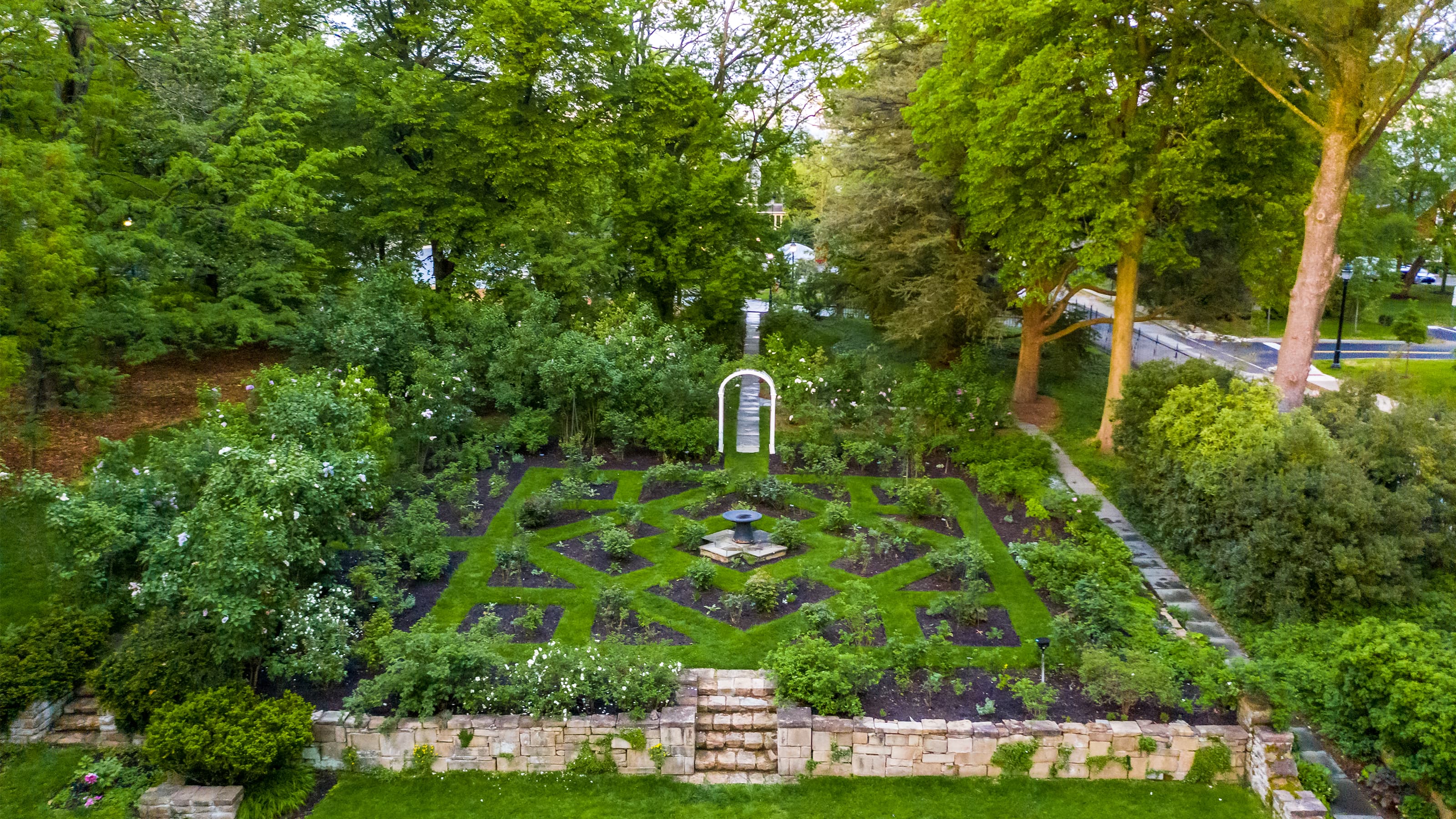 Aerial of Barnes Arboretum