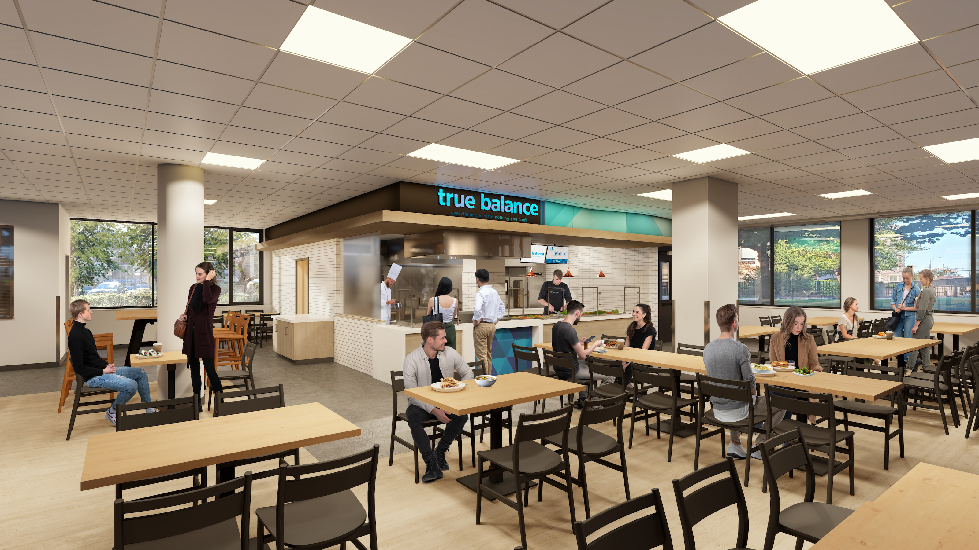 Rendering of new dedicated allergen-friendly station, True Balance