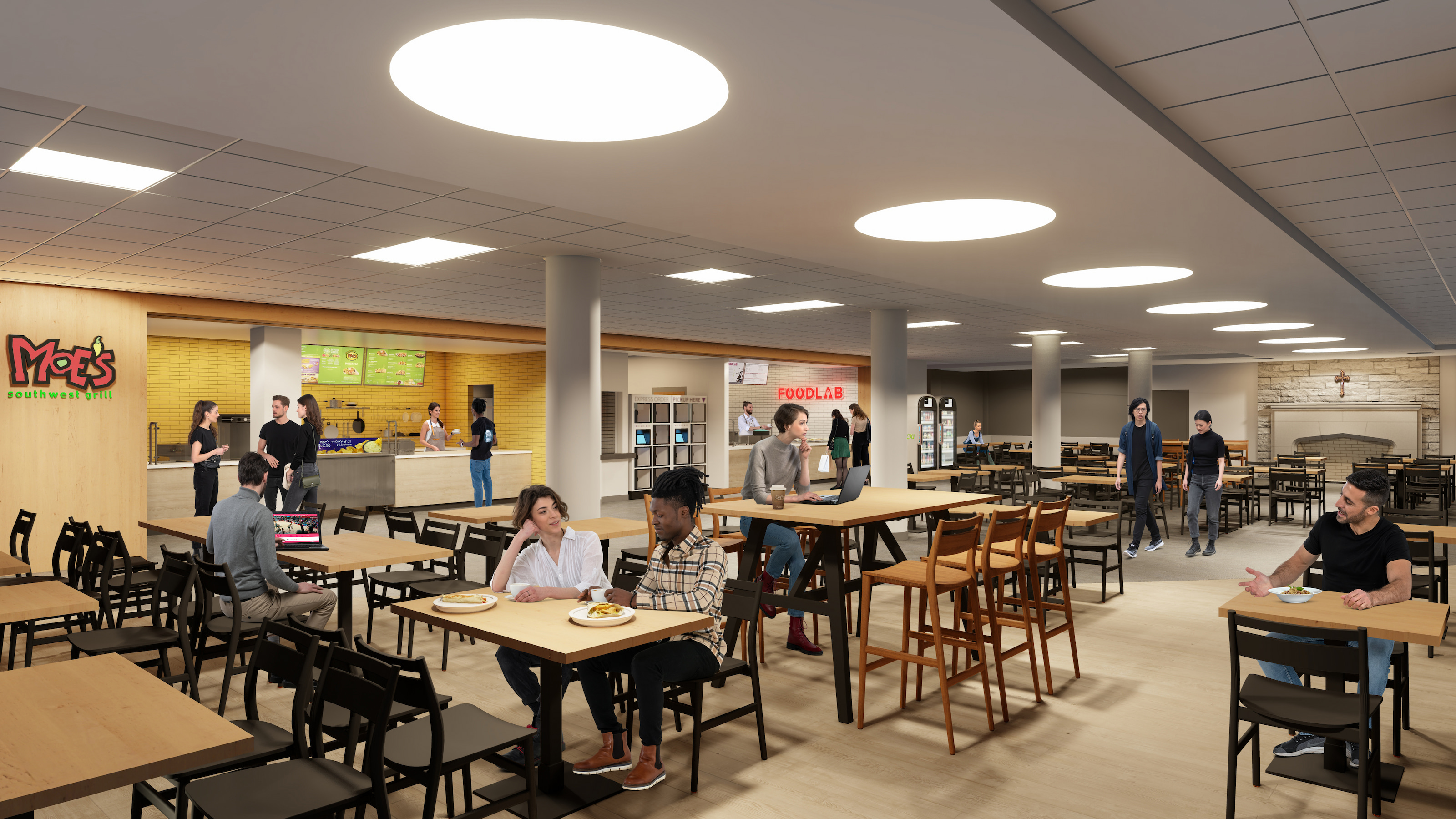 Rendering of new Campion Food Court retail options 
