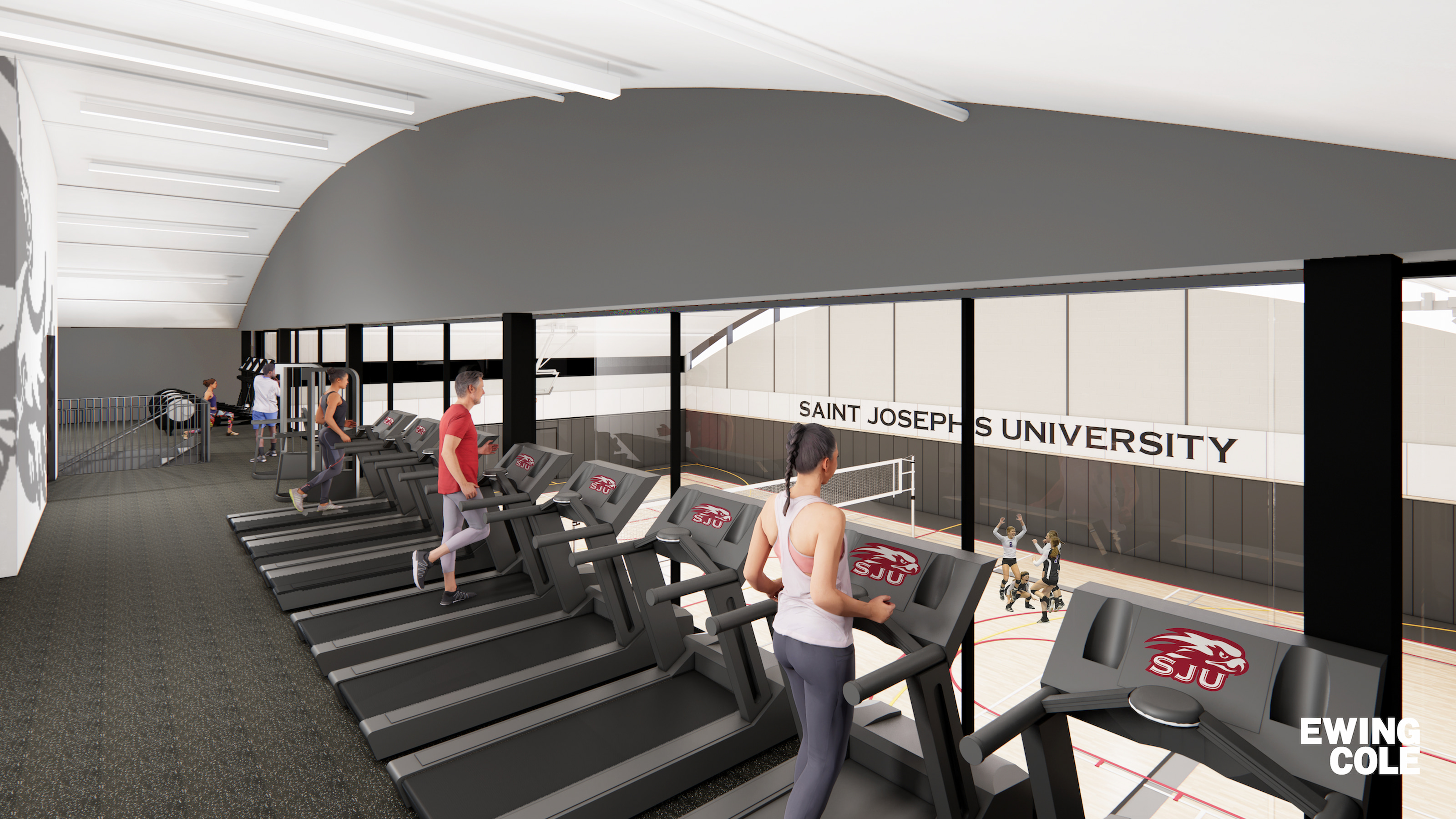 and space to rest and recover.  The lobby space will transform the fitness and recreation center into a campus hub for building friendships, meeting new people and creating a sense of belonging.   The renovation will create more useful spaces, including the addition of a 1,830 square-foot cardio mezzanine, which will overlook a multipurpose court. 