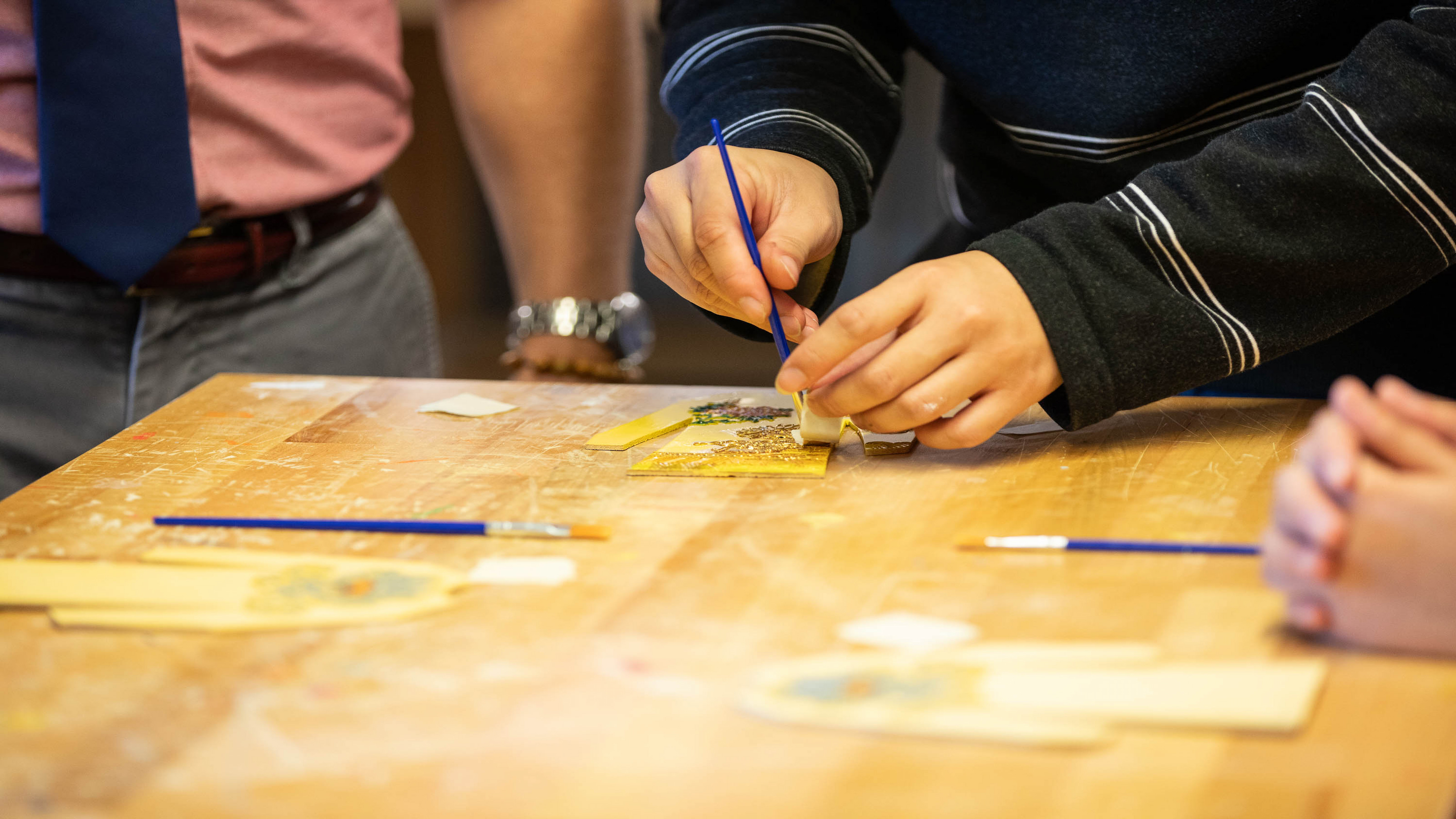 Saint Joseph’s student taking part in one of the many open workshops during the “When Heaven Meets Earth” program.