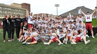 Saint Joseph's men's Lacrosse team after A10 Championship