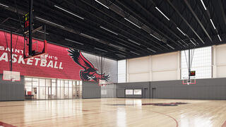 Exterior of the new Maguire Athletic Center building