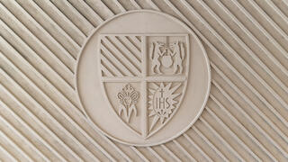 Inside Post Crossing with Seal Stamp on wall