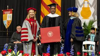 Vijendra Nalamothu accepting honorary degree