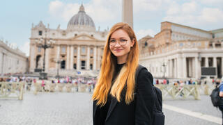 Julia Oseka at the Vatican