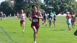 Male student running