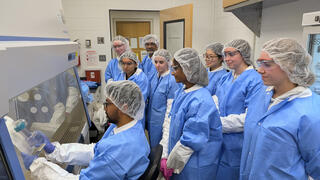 Saint Joseph’s students working in a laboratory