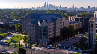 Aerial of buildings at City Ave and Cardinal
