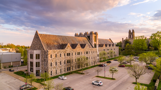 Mandeville Hall during sunrise