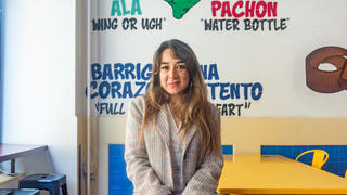 Sofia Deleon at her restaurant, El Merkury