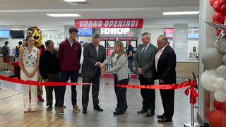 Ribbon cutting ceremony in The Kettle, Saint Joseph's new dining hall renovation