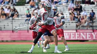 Saint Joseph's student Levi Anderson playing lacrosse