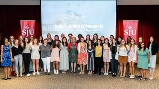 This year's McNulty scholars pose for a photo