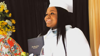 Cierra Parker '24 at her high school graduation