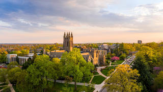 Saint Joseph's University spring aerial