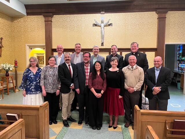 Members of the SEEL cohort pose during a closing Mass on the Feast of Pentecost. 