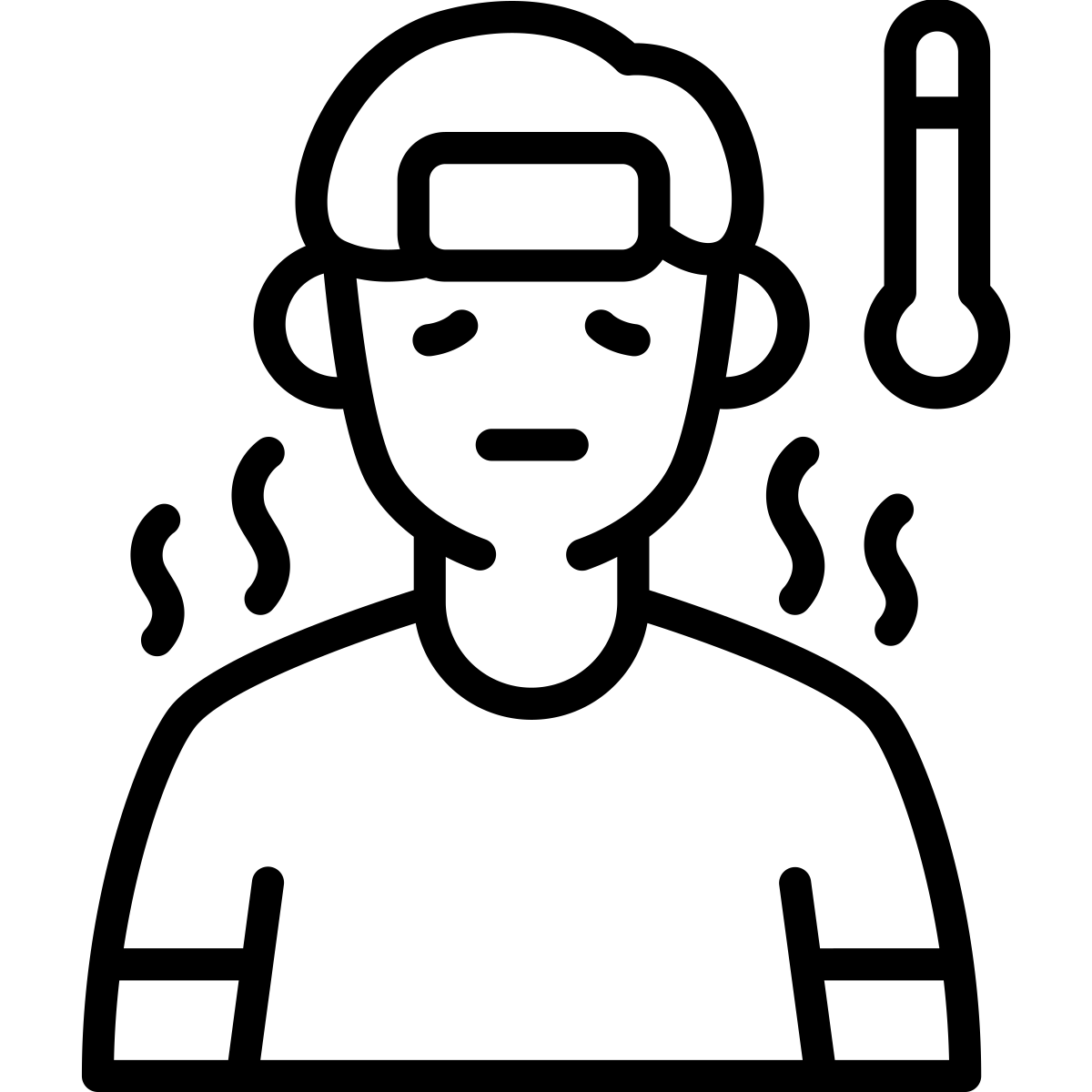 Illustration of person hot