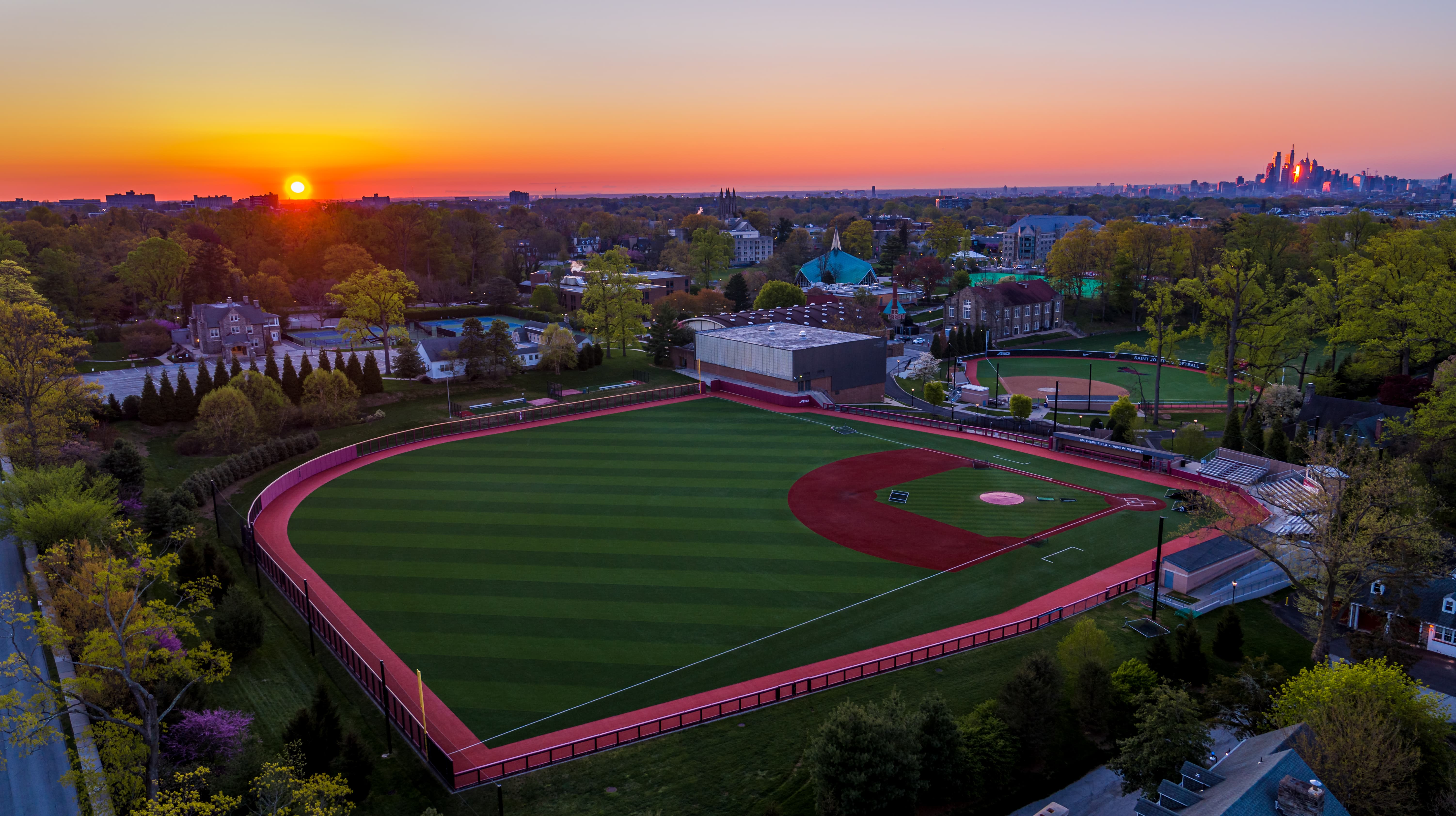 Smithson Field at sunset