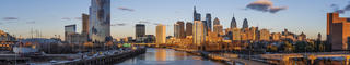 philadelphia skyline at sunset