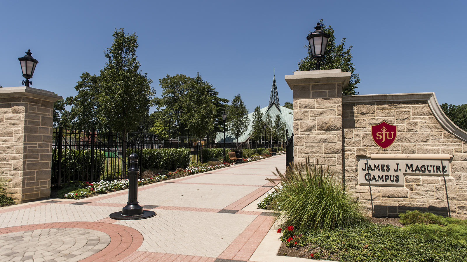 Entrance to the maguire side of campus