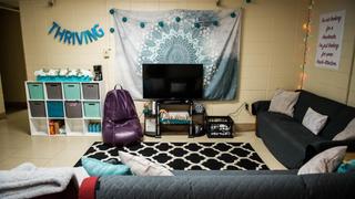 lafarge hall dorm room at saint joseph's university